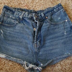 Wild Fable Blue Jean Shorts Distressed High-Waisted